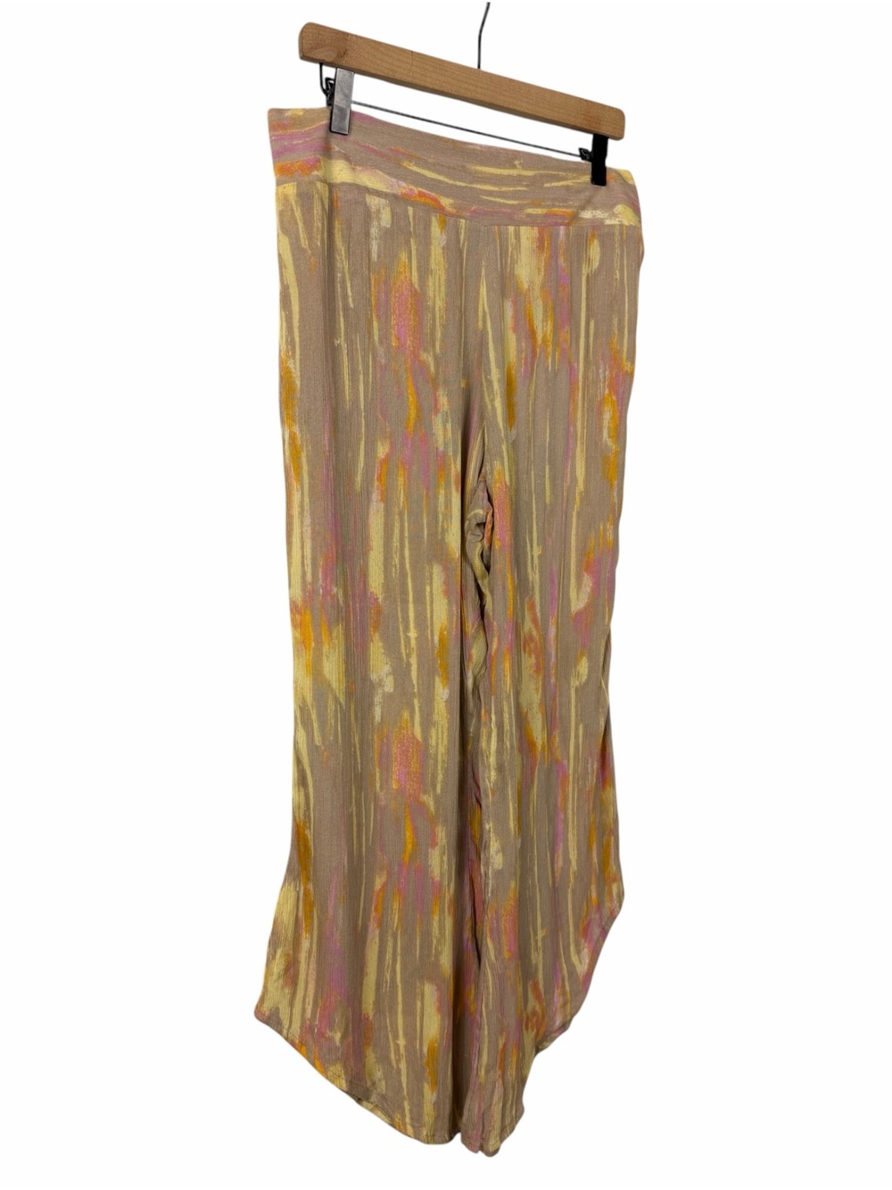 Free People Dancing Days Pants Gauze Flowy Pink Yellow Size Medium - Picture 5 of 10